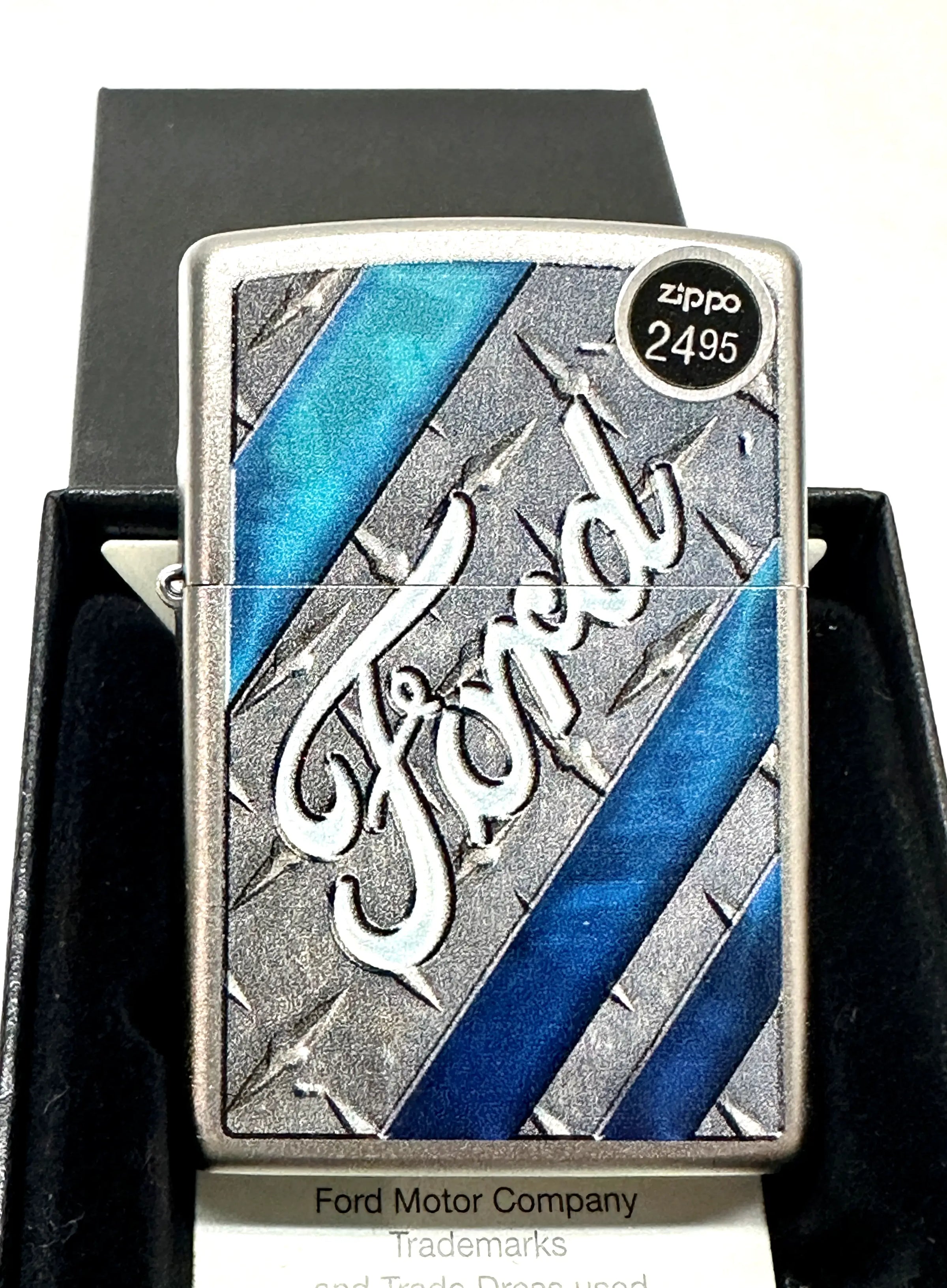 2016 Ford 28626 Ford Logo Diamond Plate Zippo Lighter - Hers and His Treasures