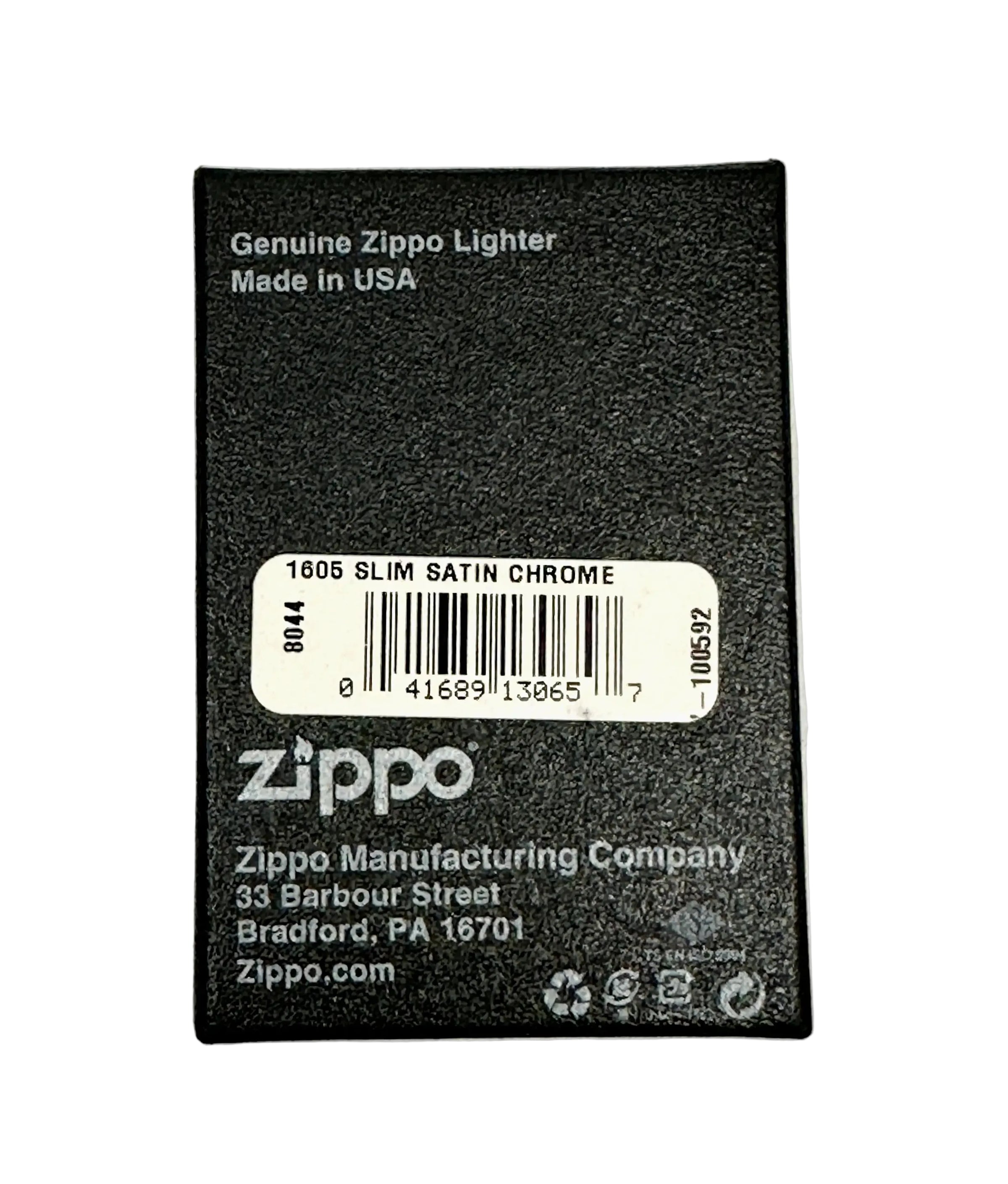 2016 Slim Satin Chrome 1605 Zippo Lighter - Hers and His Treasures