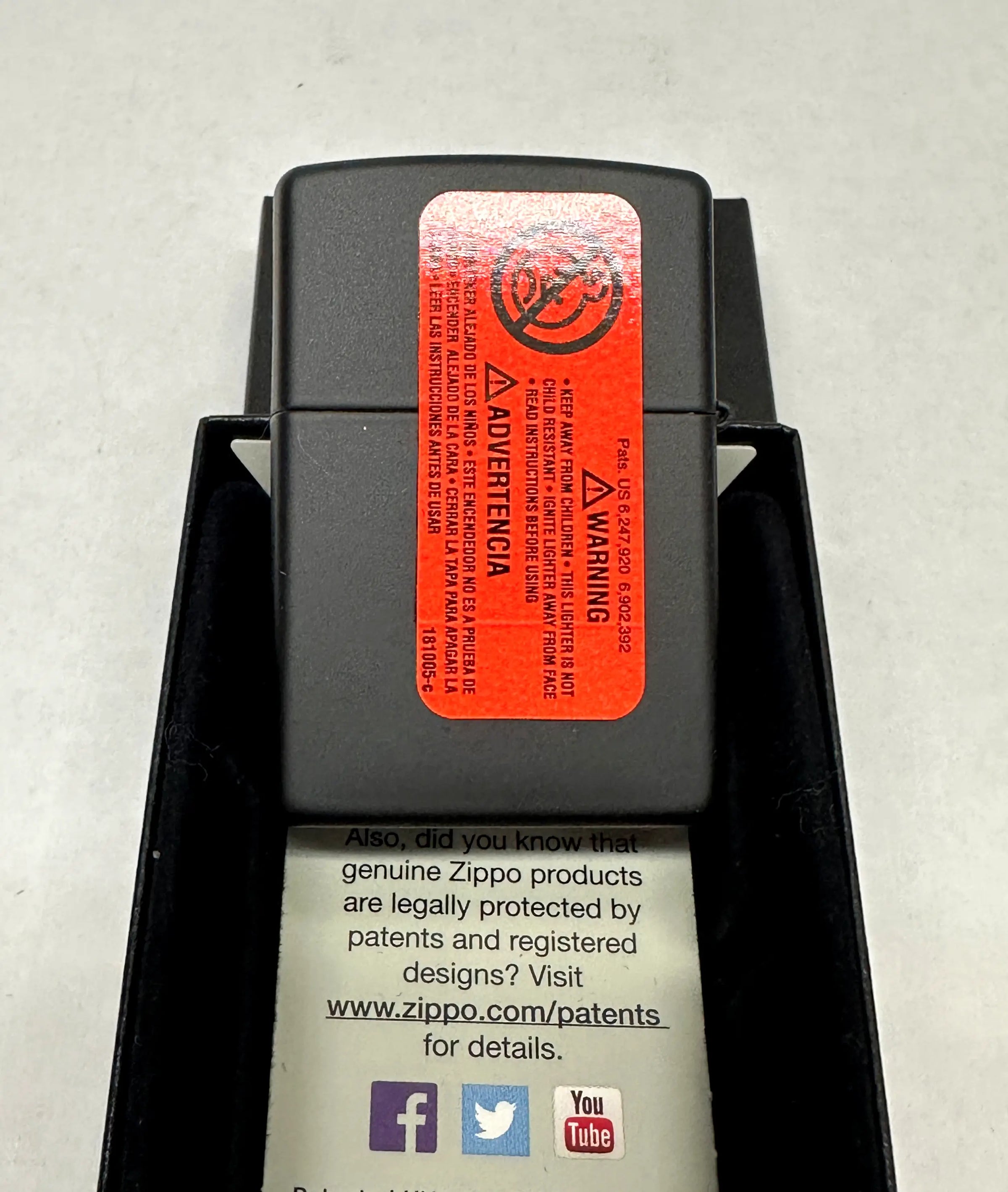 2016 White Wolf Black Matte 28303 Zippo Lighter - Hers and His Treasures