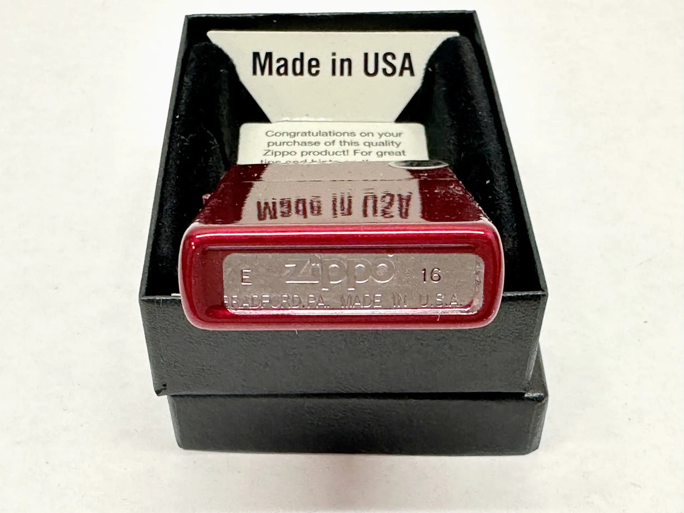 2016 Candy Apple Red MT 21063 Zippo Lighter - Hers and His Treasures