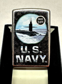 2016 U.S. Navy 28579 Street Chrome Zippo Lighter - Hers and His Treasures