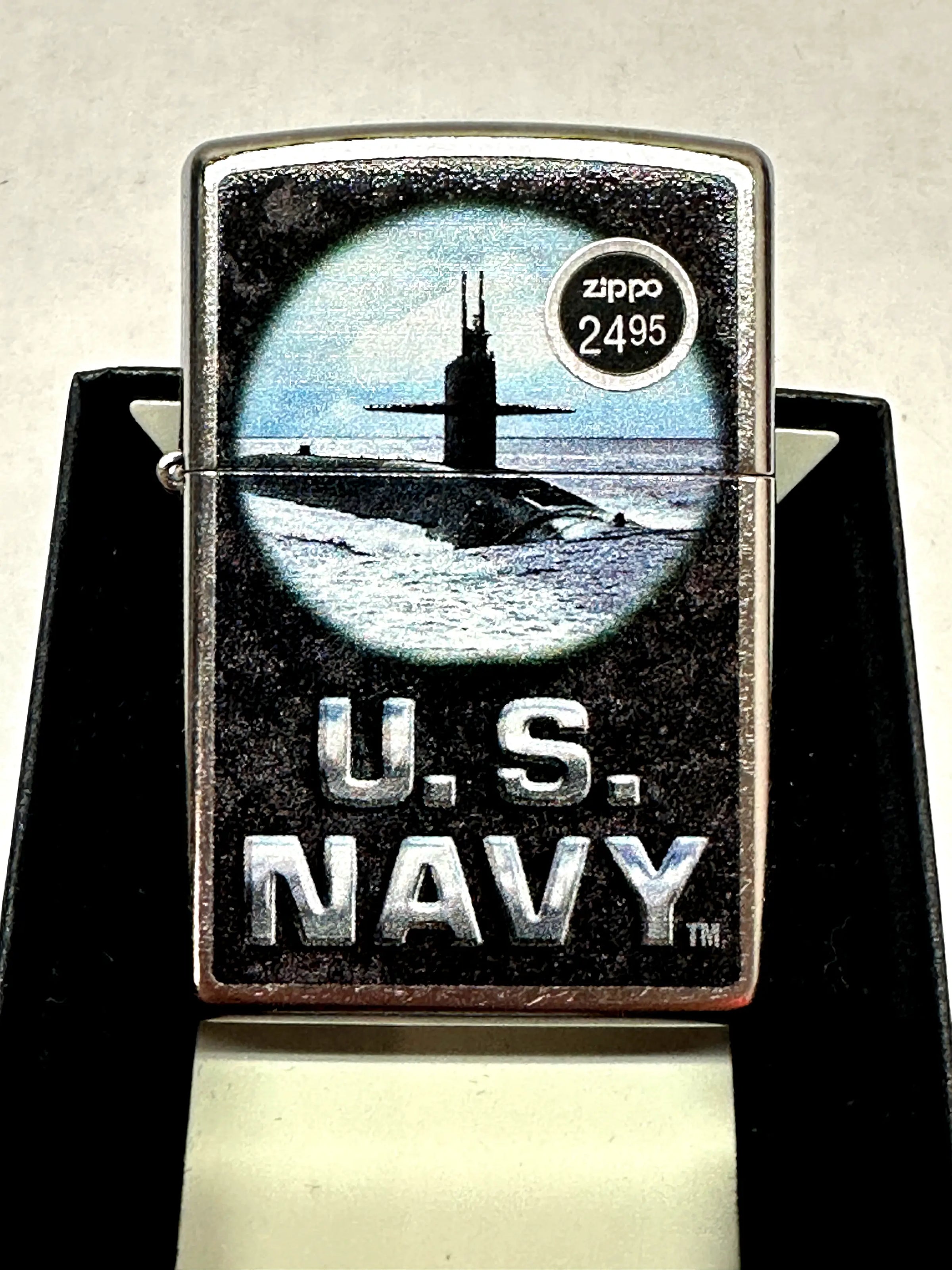 2016 U.S. Navy 28579 Street Chrome Zippo Lighter - Hers and His Treasures