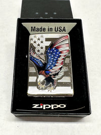 2017 Eagle Flag 28449 High Polished Chrome Zippo Lighter - Hers and His Treasures