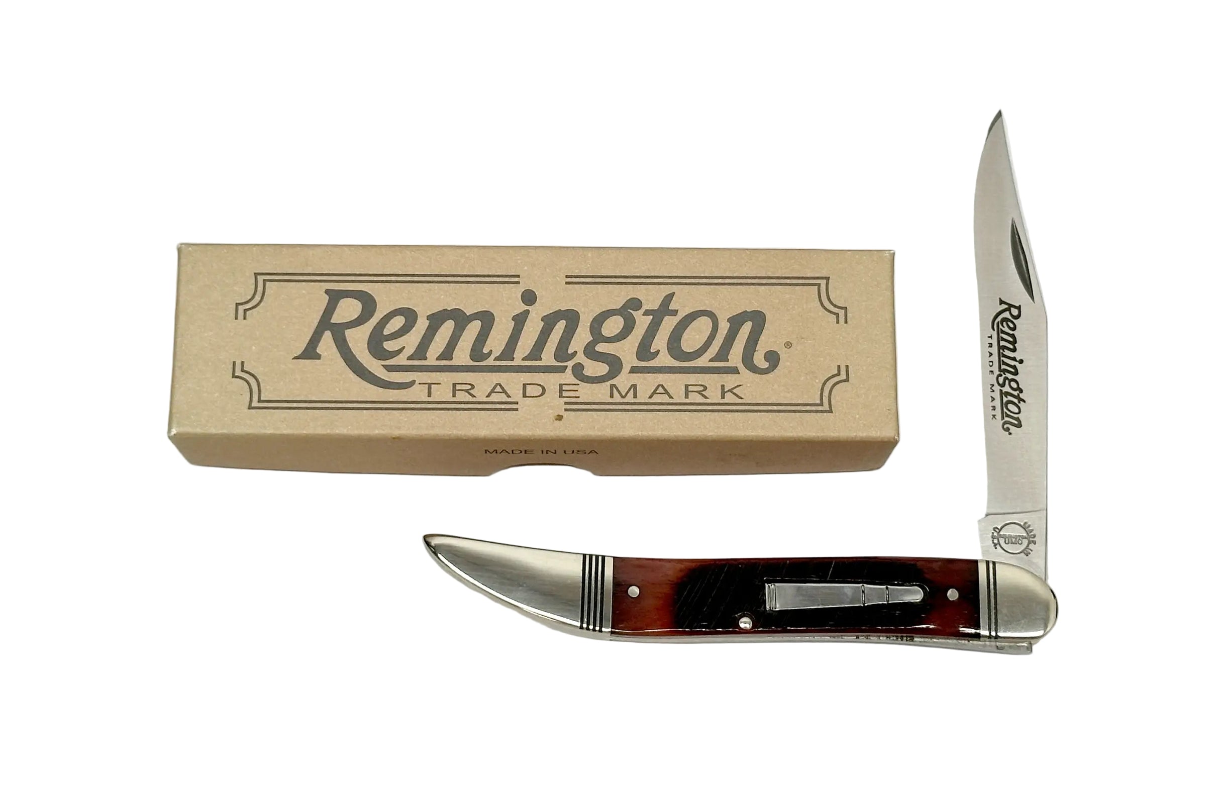 2017 Remington UMC R1613 Bone Powderhorn Bullet Pocket Knife - Hers and His Treasures