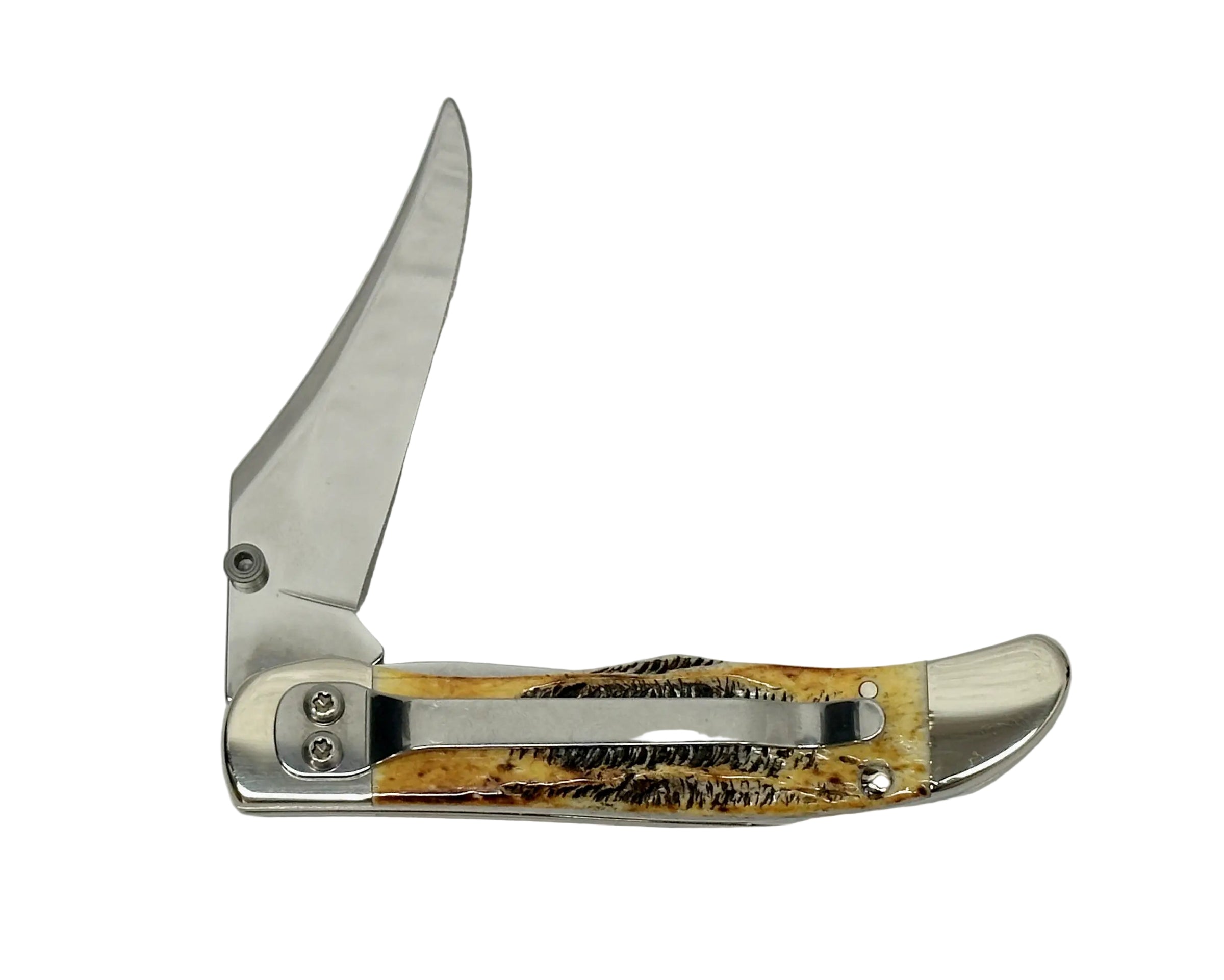 2018 Case XX 6.51265AC Bone Stat Kickstart Mid Folding Hunter Pocket Knife - Hers and His Treasures