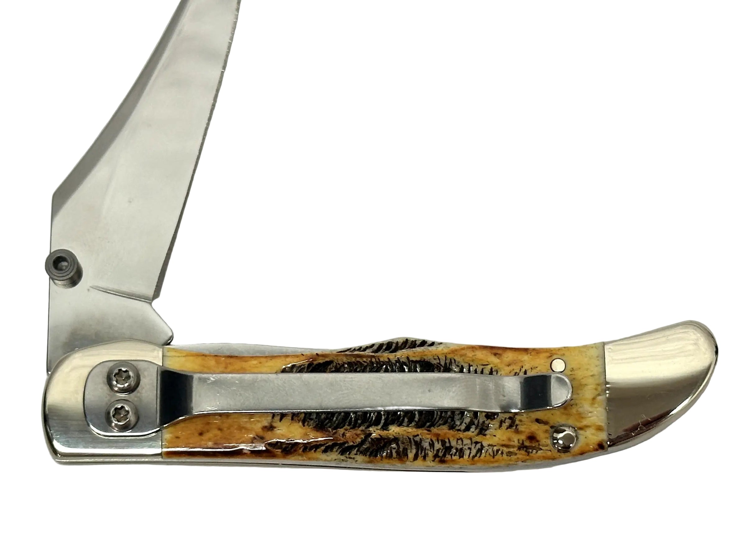2018 Case XX 6.51265AC Bone Stat Kickstart Mid Folding Hunter Pocket Knife - Hers and His Treasures