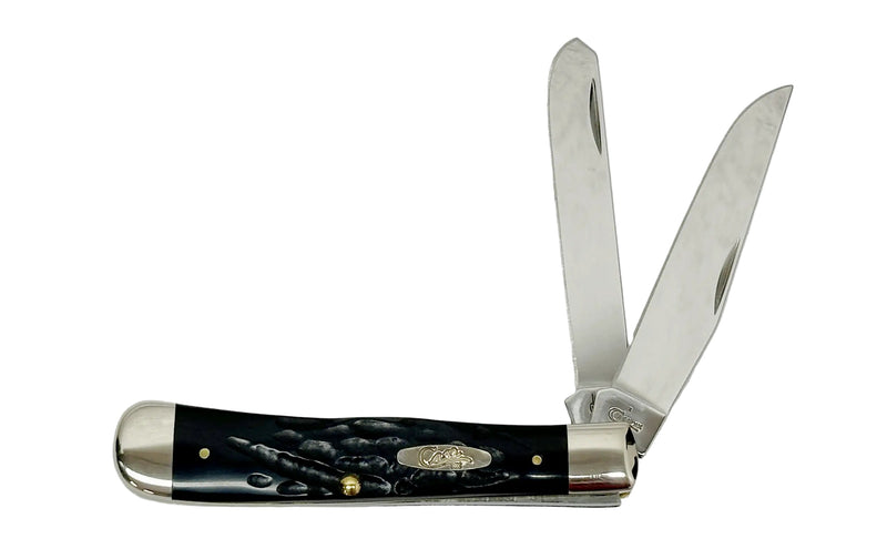 2018 Case XX 6254 Rough Black Trapper Pocket Knife - Hers and His Treasures
