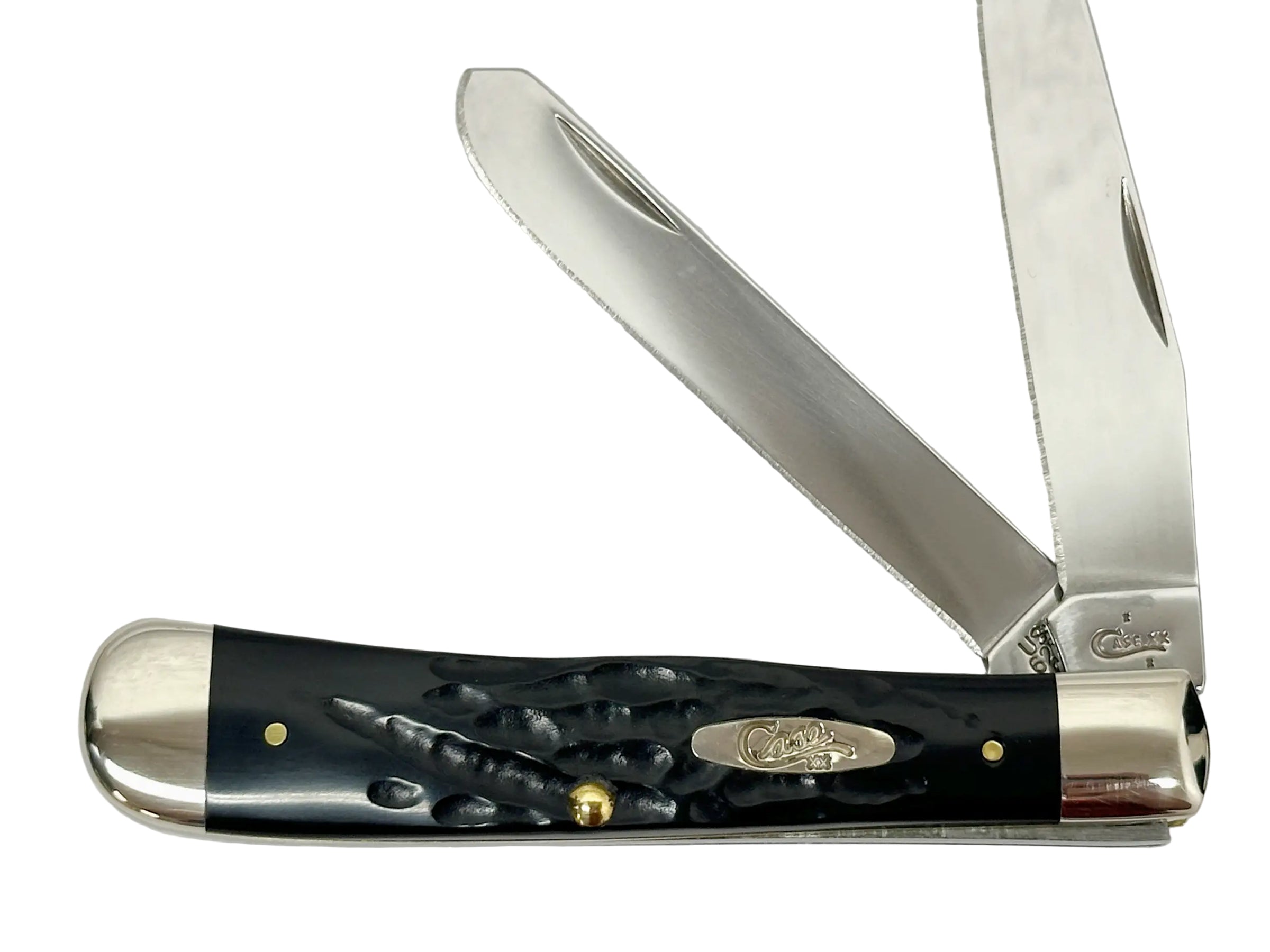 2018 Case XX 6254 Rough Black Trapper Pocket Knife - Hers and His Treasures