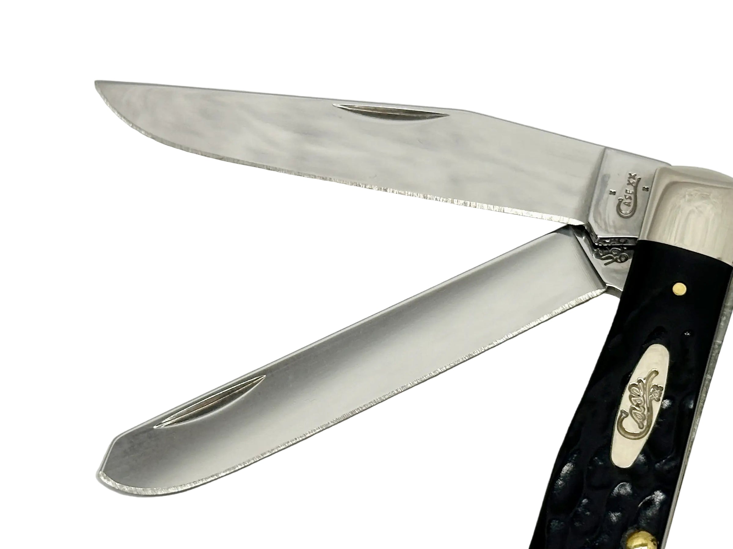 2018 Case XX 6254 Rough Black Trapper Pocket Knife - Hers and His Treasures