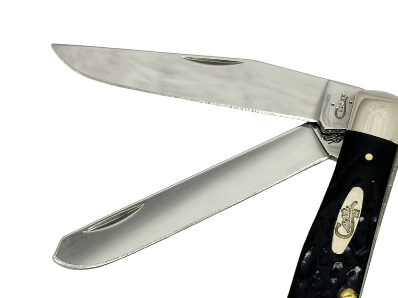 2018 Case XX 6254 Rough Black Trapper Pocket Knife - Hers and His Treasures