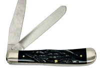 2018 Case XX 6254 Rough Black Trapper Pocket Knife - Hers and His Treasures