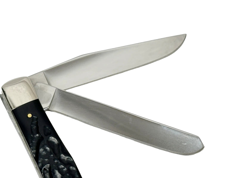 2018 Case XX 6254 Rough Black Trapper Pocket Knife - Hers and His Treasures