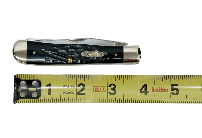 2018 Case XX 6254 Rough Black Trapper Pocket Knife - Hers and His Treasures
