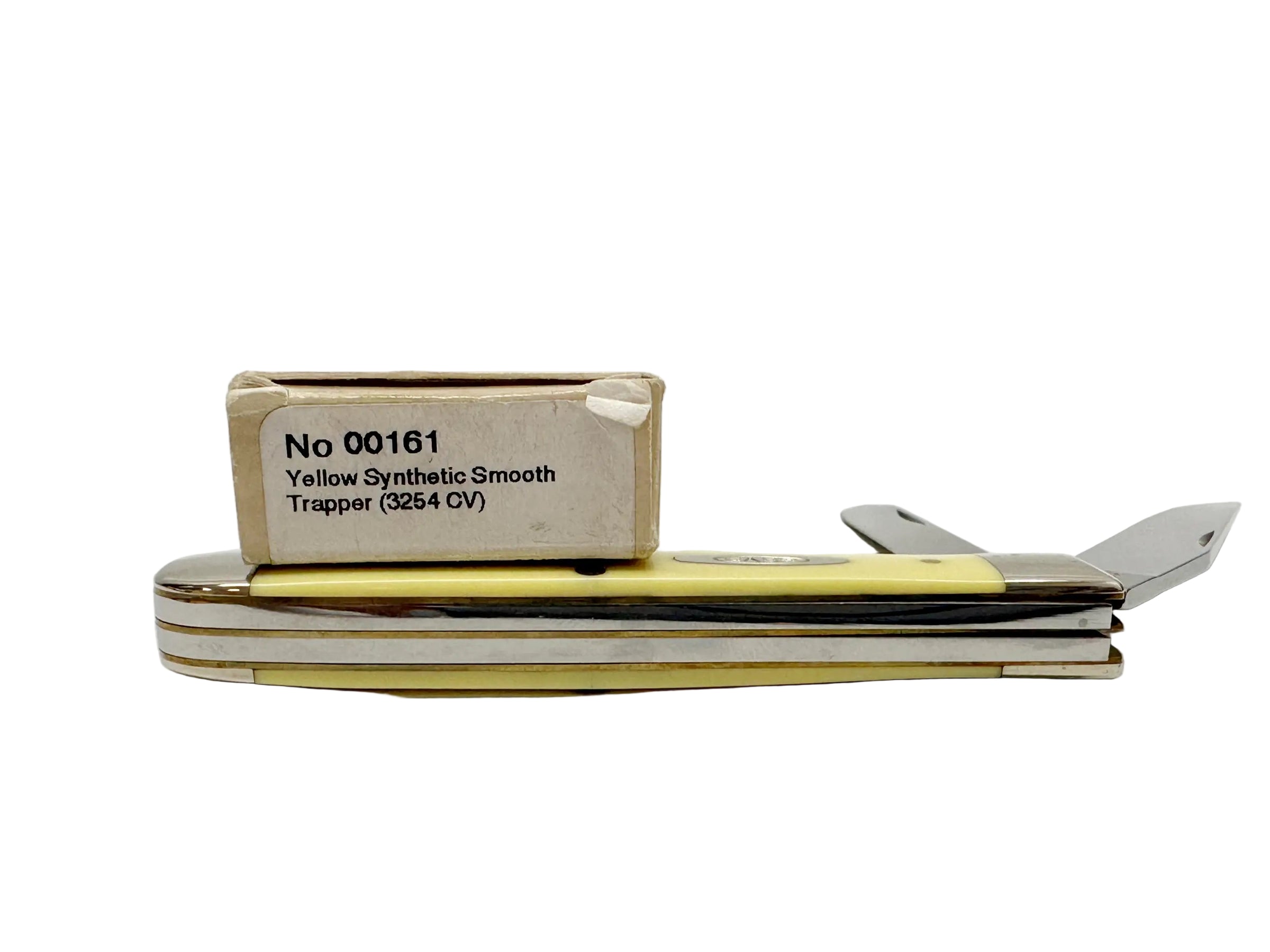 2020 Case XX Yellow Synthetic Smooth Trapper Pocket Knife - Hers and His Treasures