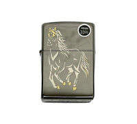 2020 Running Horse 28645 Black Ice Zippo Lighter - Hers and His Treasures