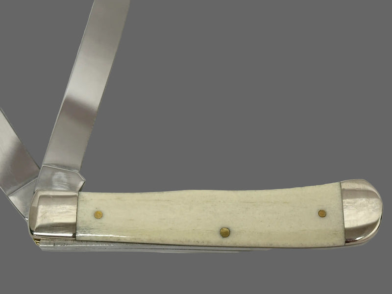 2022 Case XX 6254 DAD Natural Bone Trapper Pocket Knife - Hers and His Treasures