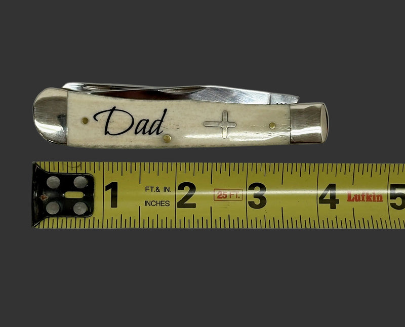 2022 Case XX 6254 DAD Natural Bone Trapper Pocket Knife - Hers and His Treasures