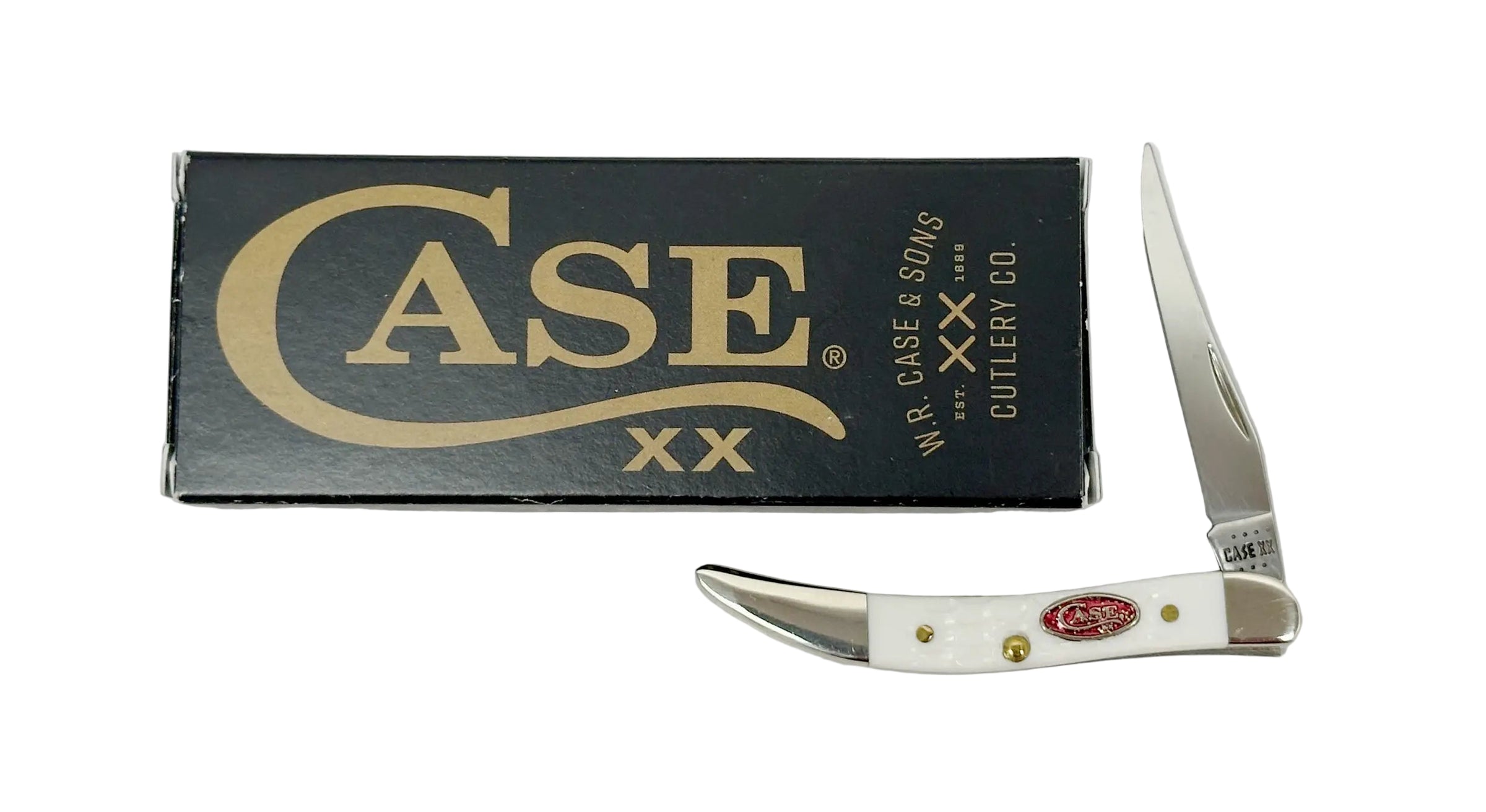 2023 Case XX 610096 White Synthetic Tiny Toothpick Pocket Knife - Hers and His Treasures