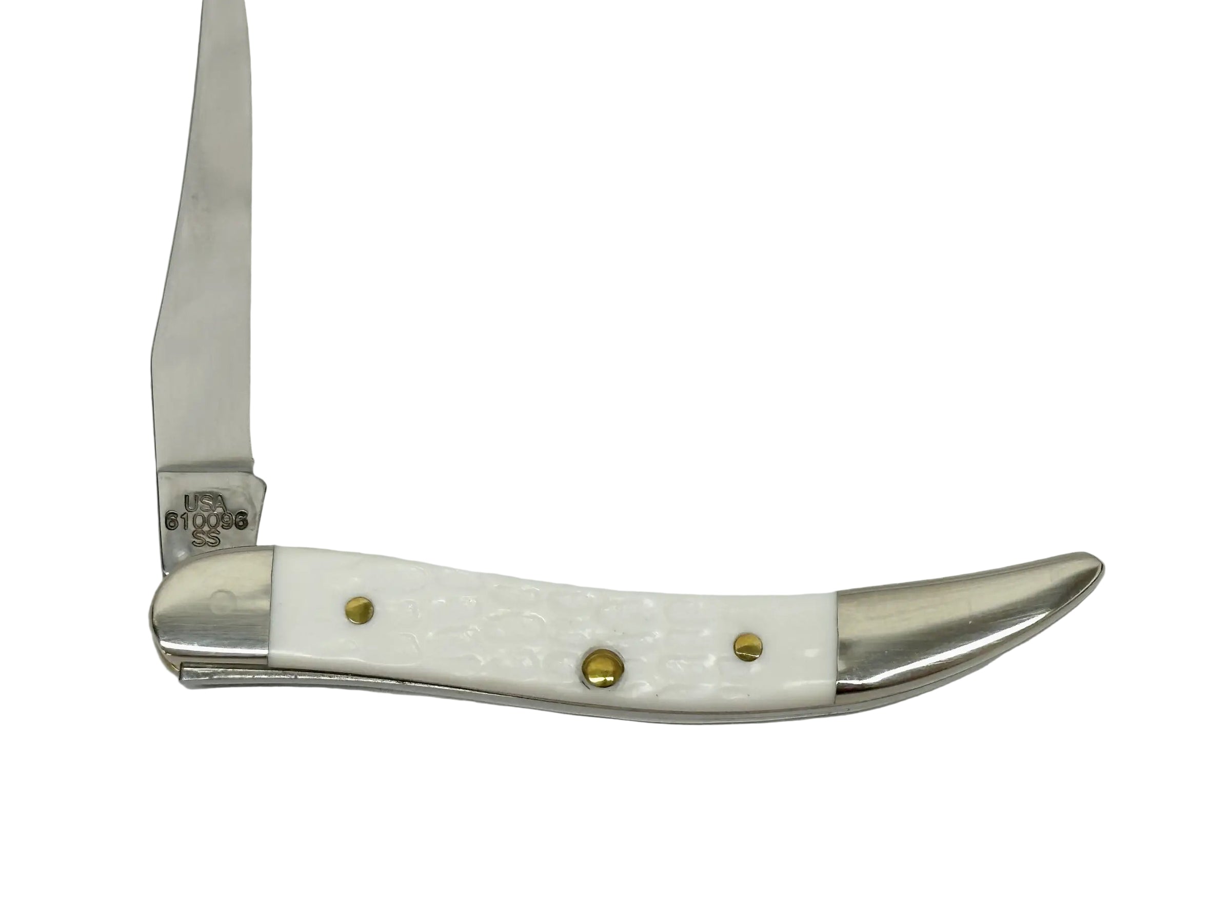 2023 Case XX 610096 White Synthetic Tiny Toothpick Pocket Knife - Hers and His Treasures