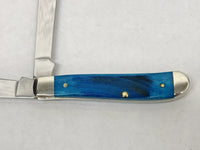 2025 Case XX 6207 Caribbean Blue Bone Sawcut Jig Mini Trapper Pocket Knife - Hers and His Treasures