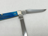 2025 Case XX 6207 Caribbean Blue Bone Sawcut Jig Mini Trapper Pocket Knife - Hers and His Treasures