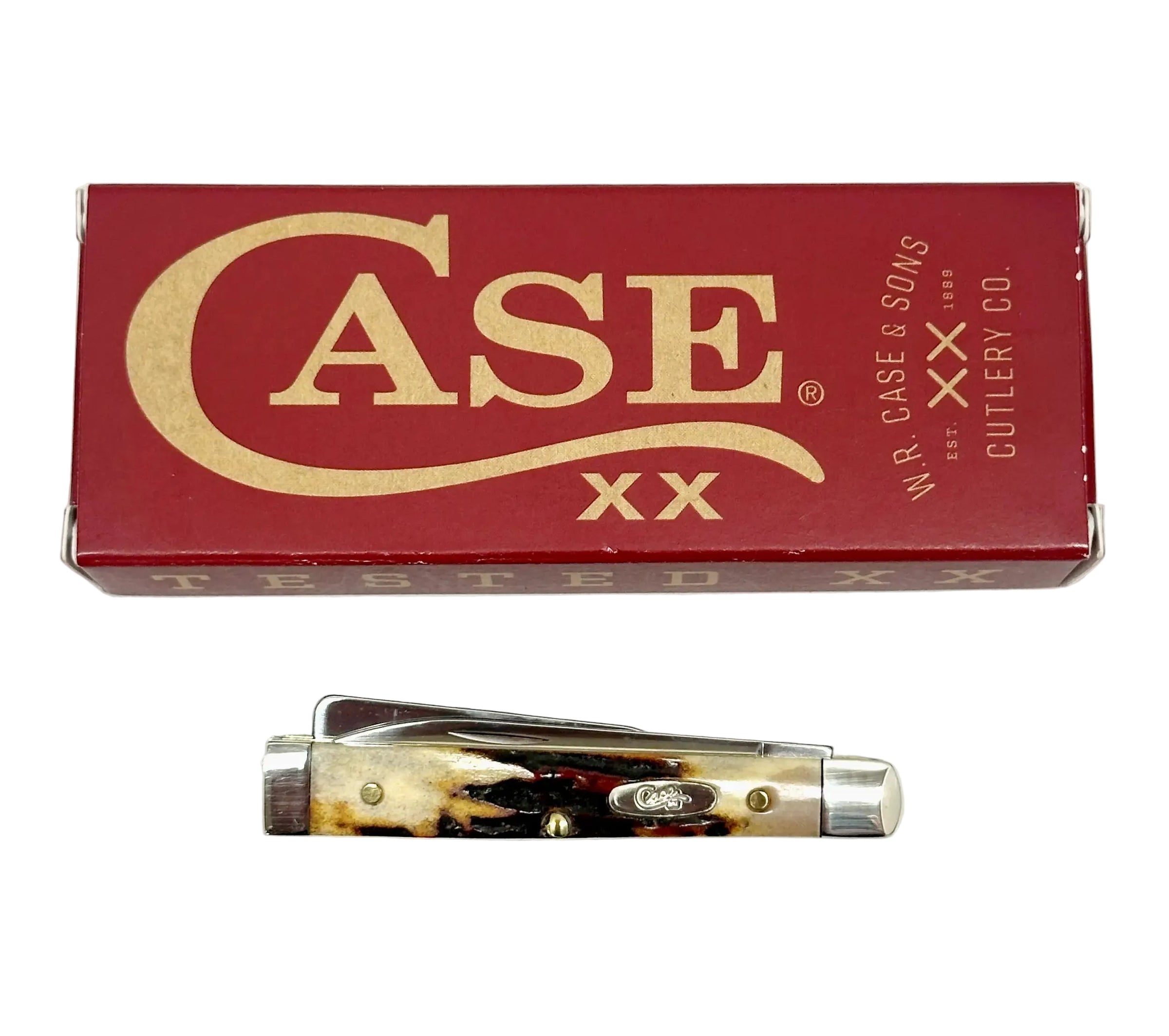 2025 Case XX R5282SP Red Stag Baby Doctors Knife - Hers and His Treasures