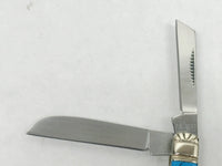 Schrade Cutlery Uncle Henry Custom 4TUH Turquoise and Pearl Knife - Hers and His Treasures