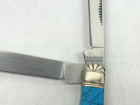Schrade Cutlery Uncle Henry Custom 4TUH Turquoise and Pearl Knife - Hers and His Treasures