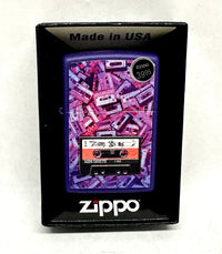 2023 80s Cassette Tape Purple Matte Zippo Lighter - Hers and His Treasures