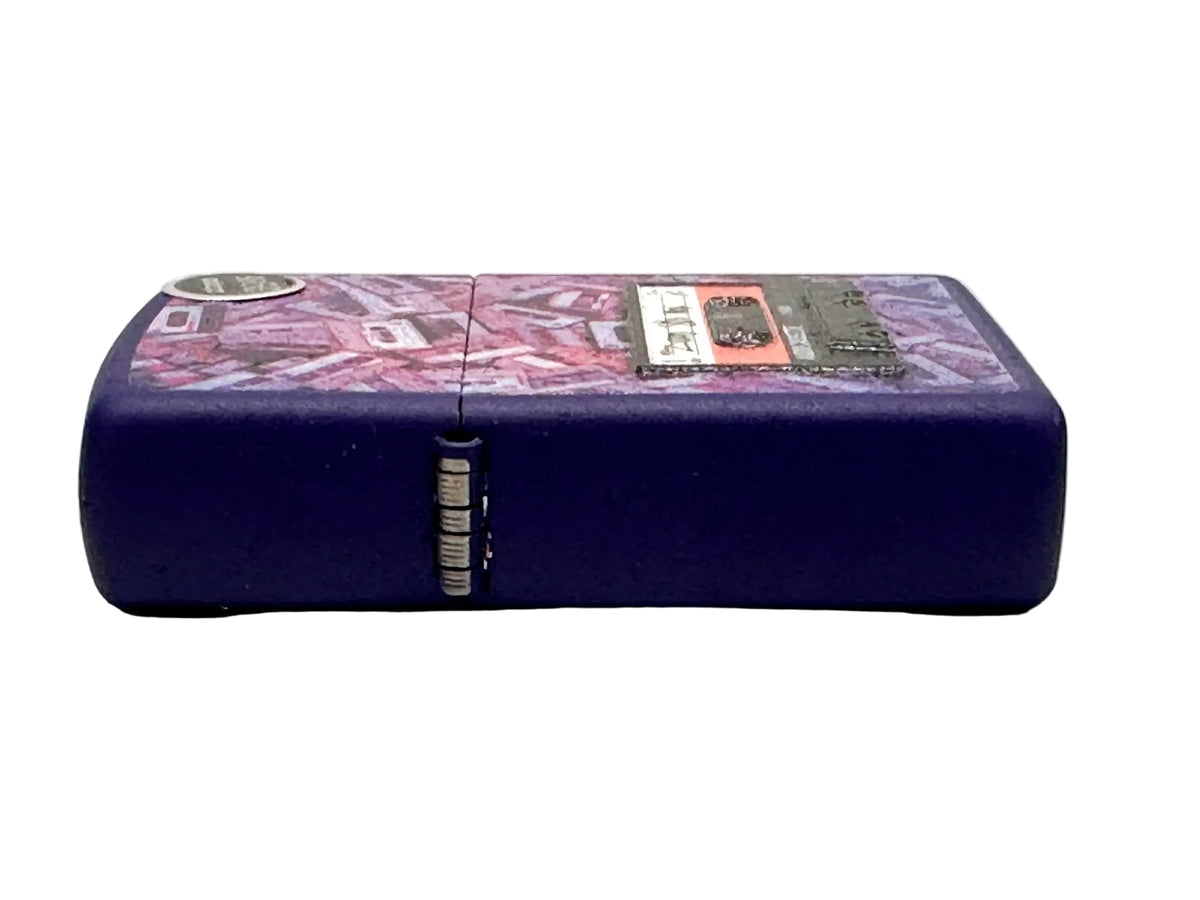 2023 80s Cassette Tape Purple Matte Zippo Lighter - Hers and His Treasures