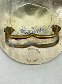 Masonic Pewter and Blue Enamel ADM Belt Buckle - Hers and His Treasures