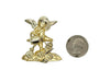 AJC Cupid Watering Garden Gold Tone Brooch Pin - Hers and His Treasures