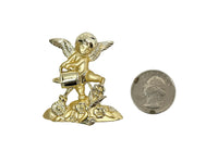 AJC Cupid Watering Garden Gold Tone Brooch Pin - Hers and His Treasures