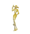 AJC Sophisticated Lady in Hat Gold Tone Brooch Pin - Hers and His Treasures