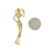 AJC Sophisticated Lady in Hat Gold Tone Brooch Pin - Hers and His Treasures