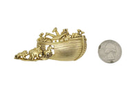AJC Noah's Ark Gold Tone Brooch Pin - Hers and His Treasures