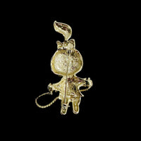 AJC Signed Girl with Ponytail Jumping Rope Brooch Pin - Hers and His Treasures