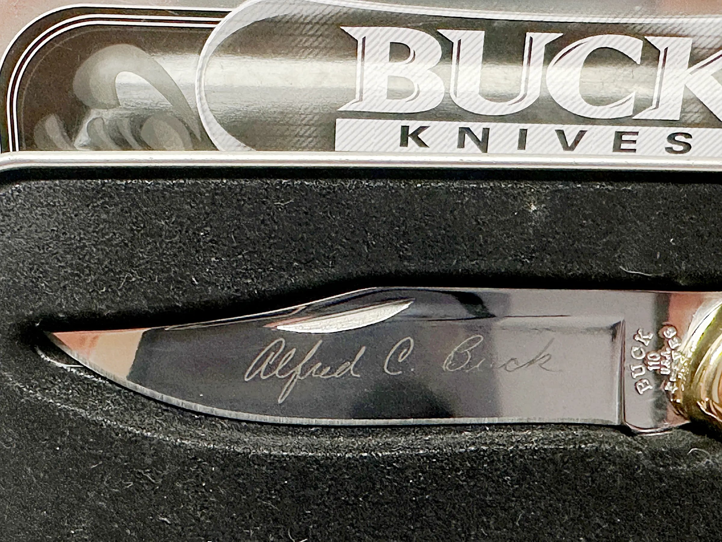Buck 110 Founder's Edition Al Buck Signature Folding Hunter Pocket Knife - Hers and His Treasures