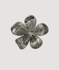 1980's Alfred Sung Orange Enamel Flower Rhinestone Brooch Pin | Canada - Hers and His Treasures