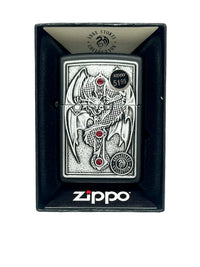 Anne Stokes Gothic Guardian Emblem 49755 Zippo Black Matte Lighter - Hers and His Treasures