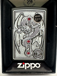 Anne Stokes Gothic Guardian Emblem 49755 Zippo Black Matte Lighter - Hers and His Treasures