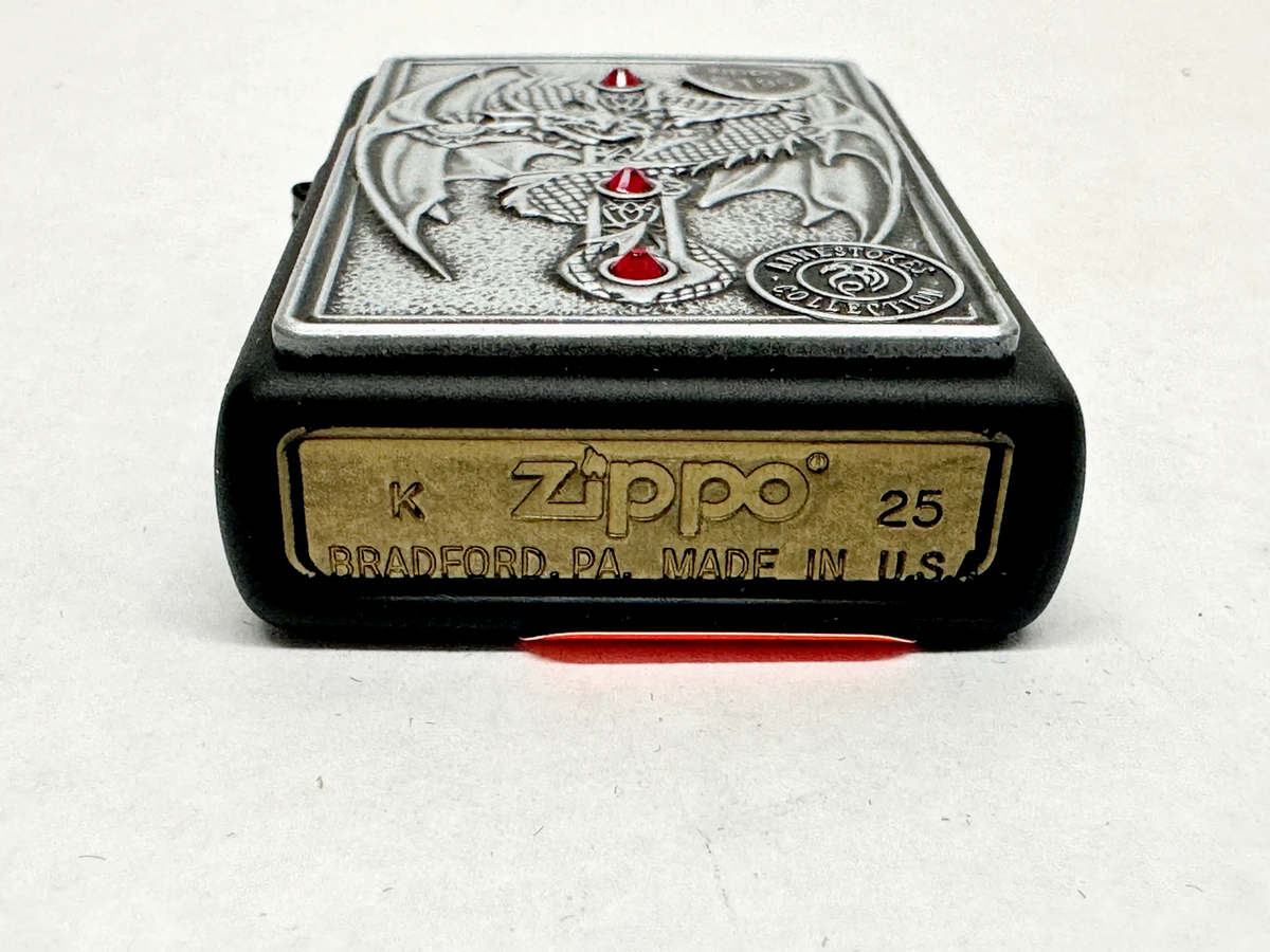 Anne Stokes Gothic Guardian Emblem 49755 Zippo Black Matte Lighter - Hers and His Treasures