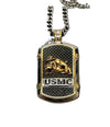 Bradford Exchange "Strength of the USMC" Dog Tag Pendant Necklace - Hers and His Treasures