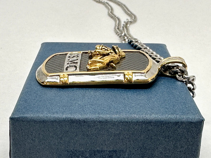 Bradford Exchange "Strength of the USMC" Dog Tag Pendant Necklace - Hers and His Treasures