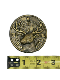 1970's BPOE Elks Solid Brass Round Belt Buckle #4158 - Hers and His Treasures