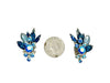 Vintage Beau Jewels Blue AB Rhinestone Clip-On Earrings - Hers and His Treasures