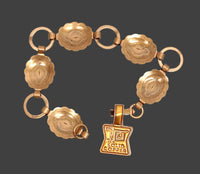 Vintage 1961-1972 Bell Trading Co. Solid Copper Concho Link Bracelet - Hers and His Treasures