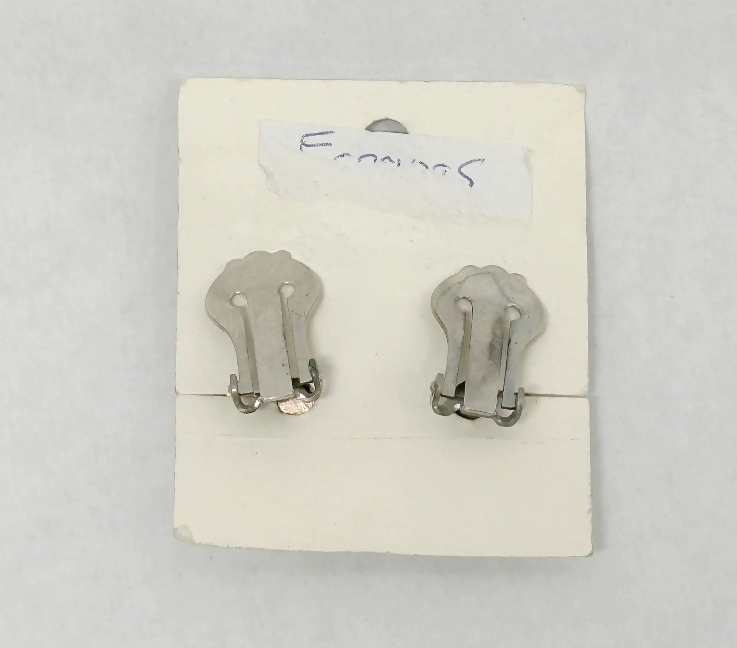 Vintage 1961-1972 Bell Trading Co. Solid Copper Turquoise Clip-On Earrings - Hers and His Treasures