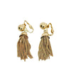 Bergére Gold Tone Tassel Dangle Clip-On Earrings - Hers and His Treasures