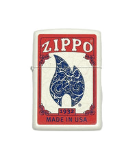 2010 Bicycle Cards White Matte Windproof Zippo Lighter - Hers and His Treasures